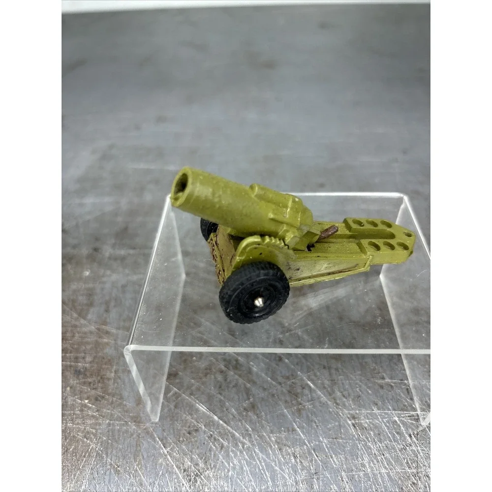 Vintage Toy‎ Soldier IDEAL Rubber Army Field Cannon Gun Weapon Playset Accessory